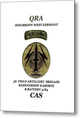 My old unit patch - Metal Print