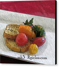 Load image into Gallery viewer, Baby heirloom with crostini - Canvas Print