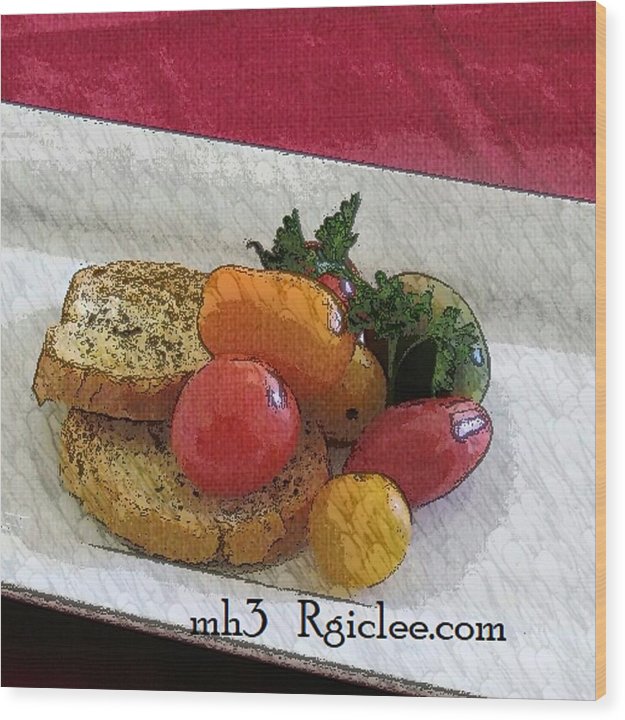 Baby heirloom with crostini - Wood Print