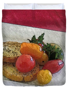 Baby heirloom with crostini - Duvet Cover