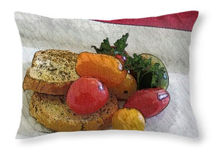 Baby heirloom with crostini - Throw Pillow