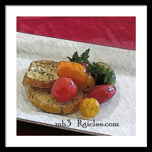 Baby heirloom with crostini - Framed Print