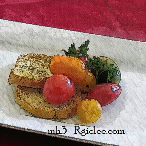 Baby heirloom with crostini - Art Print