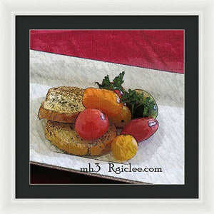 Baby heirloom with crostini - Framed Print