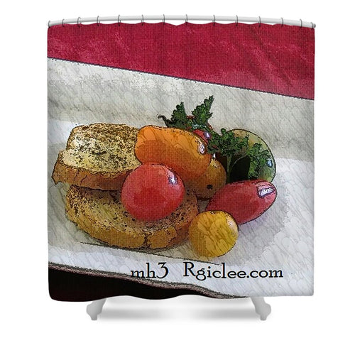 Baby heirloom with crostini - Shower Curtain