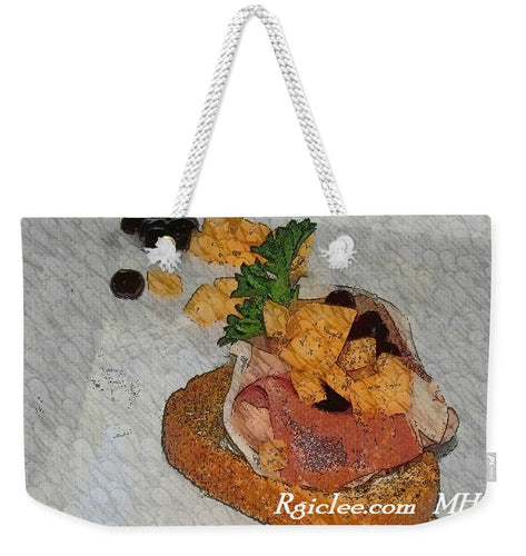 Balsamic caviar and cantaloupe - Weekender Tote Bag