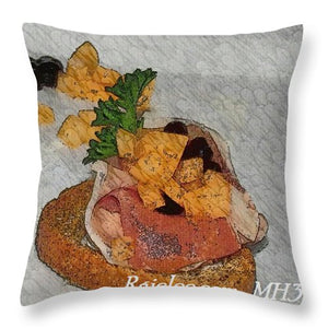 Balsamic caviar and cantaloupe - Throw Pillow