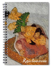 Load image into Gallery viewer, Balsamic caviar and cantaloupe - Spiral Notebook