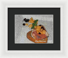 Load image into Gallery viewer, Balsamic caviar and cantaloupe - Framed Print