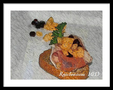 Load image into Gallery viewer, Balsamic caviar and cantaloupe - Framed Print