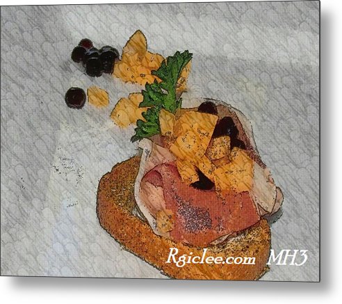 Balsamic caviar and cantaloupe - Metal Print