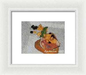 Balsamic caviar and cantaloupe - Framed Print