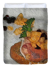 Load image into Gallery viewer, Balsamic caviar and cantaloupe - Duvet Cover