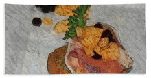 Load image into Gallery viewer, Balsamic caviar and cantaloupe - Bath Towel