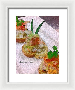 Crab on crostini - Framed Print