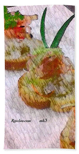 Crab on crostini - Beach Towel