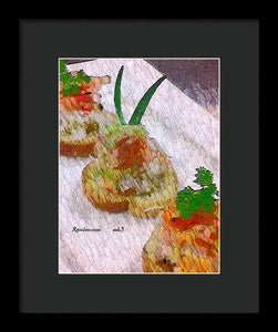 Crab on crostini - Framed Print