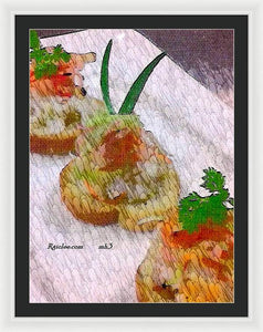 Crab on crostini - Framed Print