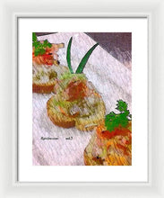 Load image into Gallery viewer, Crab on crostini - Framed Print