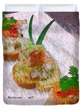 Load image into Gallery viewer, Crab on crostini - Duvet Cover