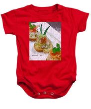 Load image into Gallery viewer, Crab on crostini - Baby Onesie