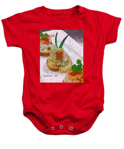 Crab on crostini - Baby Onesie