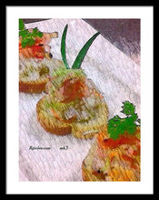 Load image into Gallery viewer, Crab on crostini - Framed Print