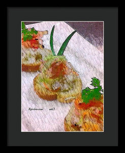 Crab on crostini - Framed Print