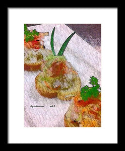 Crab on crostini - Framed Print