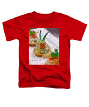 Load image into Gallery viewer, Crab on crostini - Toddler T-Shirt