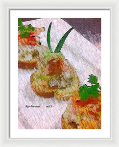 Crab on crostini - Framed Print