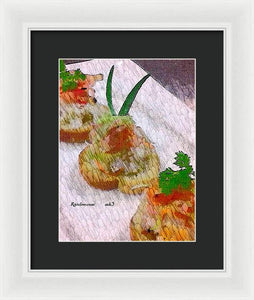 Crab on crostini - Framed Print