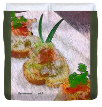 Load image into Gallery viewer, Crab on crostini - Duvet Cover