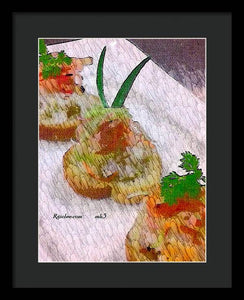 Crab on crostini - Framed Print