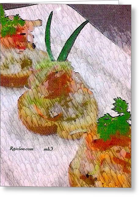 Crab on crostini - Greeting Card