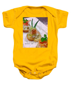 Crab on crostini - Baby Onesie