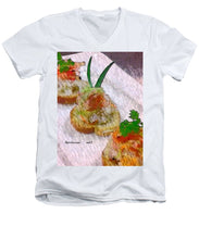 Load image into Gallery viewer, Crab on crostini - Men&#39;s V-Neck T-Shirt