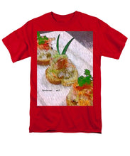 Load image into Gallery viewer, Crab on crostini - Men&#39;s T-Shirt  (Regular Fit)