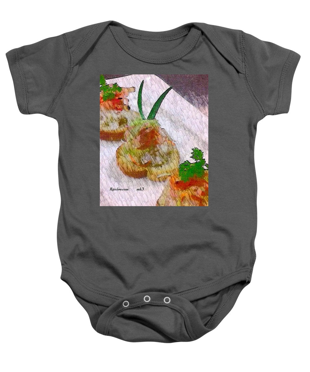 Crab on crostini - Baby Onesie