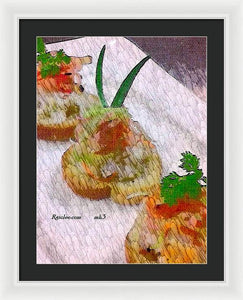 Crab on crostini - Framed Print