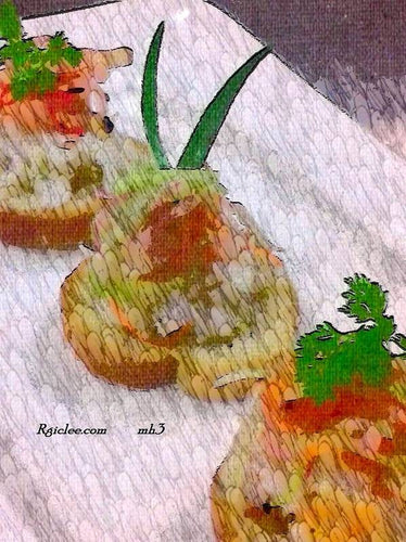 Crab on crostini - Art Print