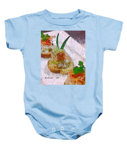 Crab on crostini - Baby Onesie