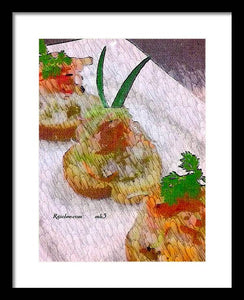 Crab on crostini - Framed Print