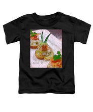 Load image into Gallery viewer, Crab on crostini - Toddler T-Shirt