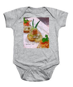 Crab on crostini - Baby Onesie