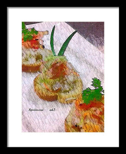 Crab on crostini - Framed Print