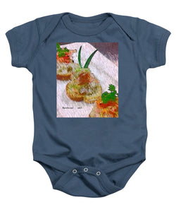 Crab on crostini - Baby Onesie