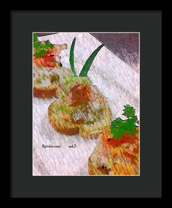 Crab on crostini - Framed Print