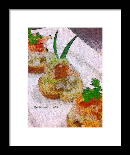 Crab on crostini - Framed Print