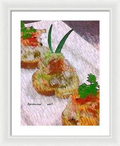 Crab on crostini - Framed Print